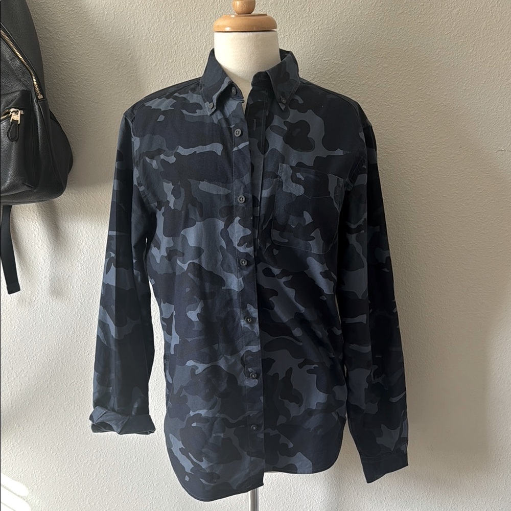 GAP Blue Camo Oxford Shirt
